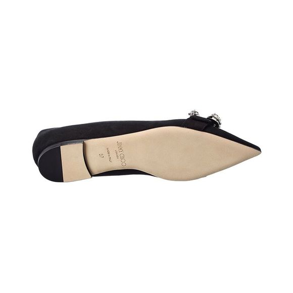 Jimmy Choo Saresa Suede Flat, Black - Picture 4 of 5
